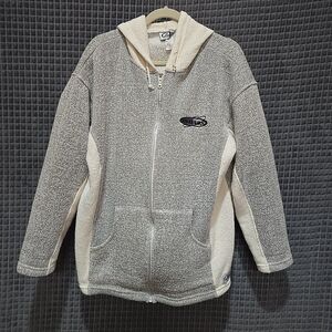 Hilton Head Zip Jacket Hoodie SzLg VTG Island Oversized Cozy Fleece Golf Sporty